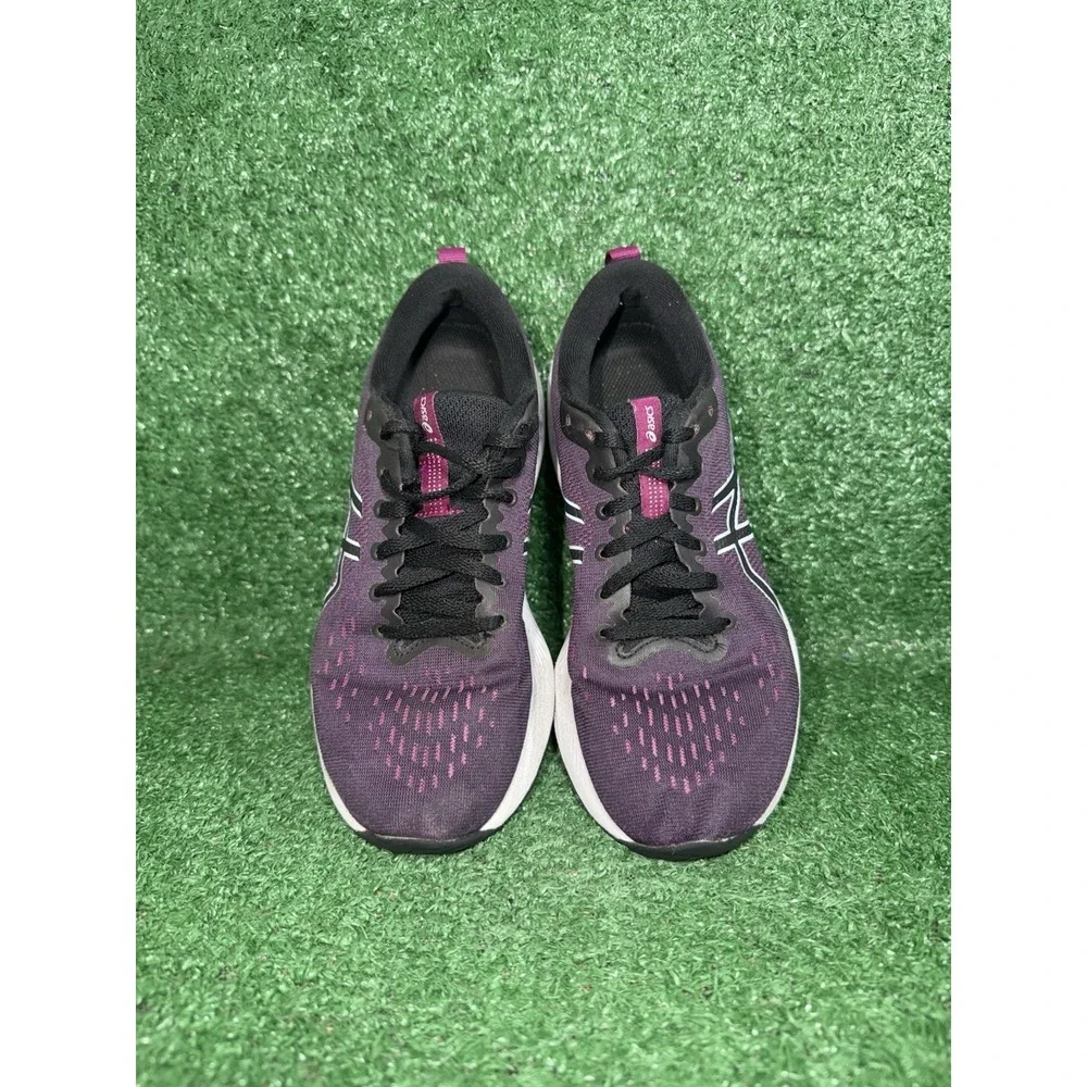 ASICS Women Size 7 Gel Excite 10 Black Purple Running Shoes Gym Sneaker 1012B418